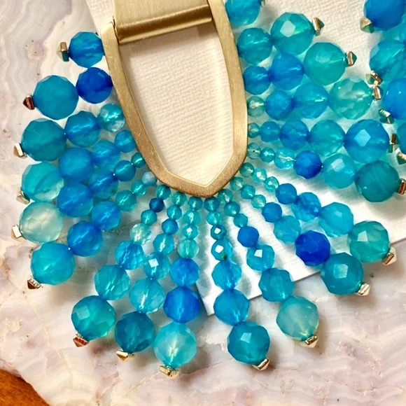 🌺🎉HP🎉🌺 NWT Kendra Scott Diane Beaded Gemstone Statement Earrings - Picture 8 of 16